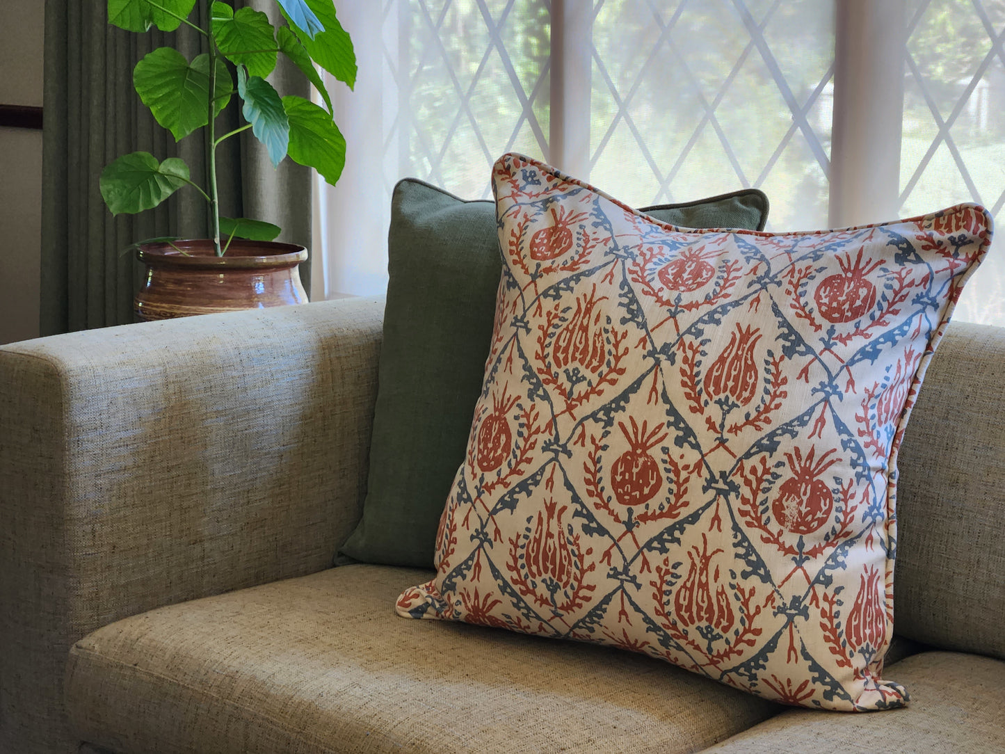 Cushion cover by Ming Green Cloth Co.