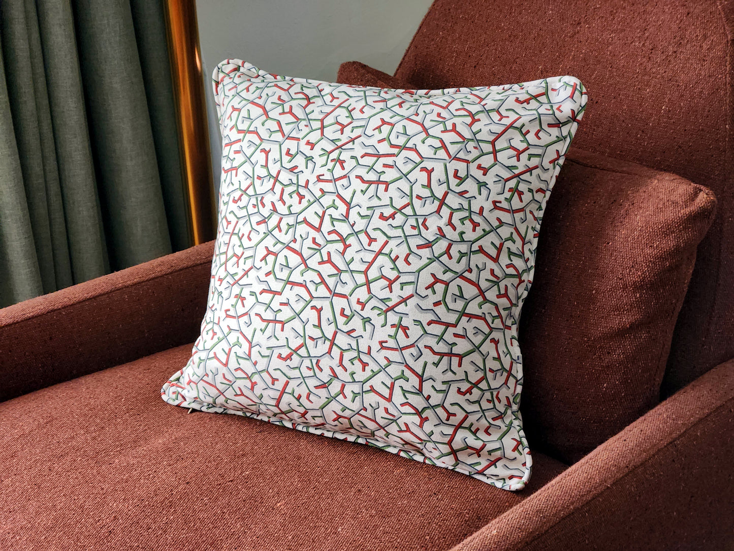 Cushion cover by Ming Green Cloth Co.