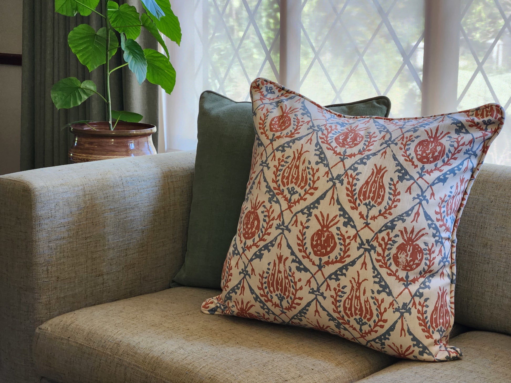 Cushion cover by Ming Green Cloth Co.